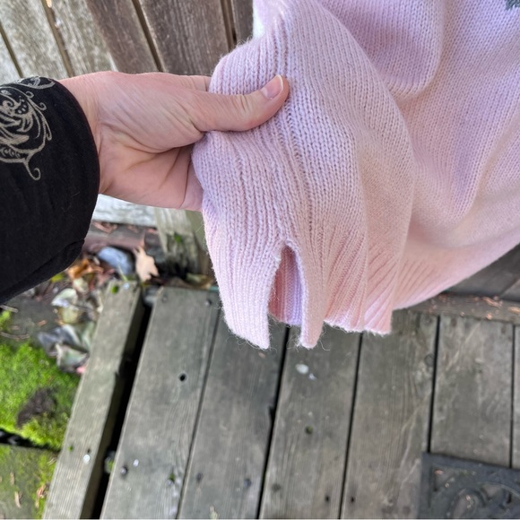 Ann Taylor Loft Fair Isle Nordic Pastel Pink & Gray  Sweater NWT Sz M - Picture 8 of 12